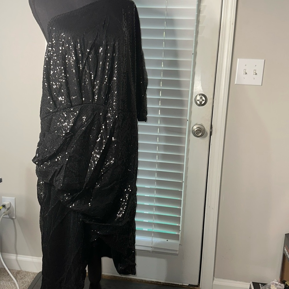 Black off the shoulder dress